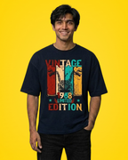 Ownfit Aesthetic Oversized Tee Navy Blue : Vintage Edition