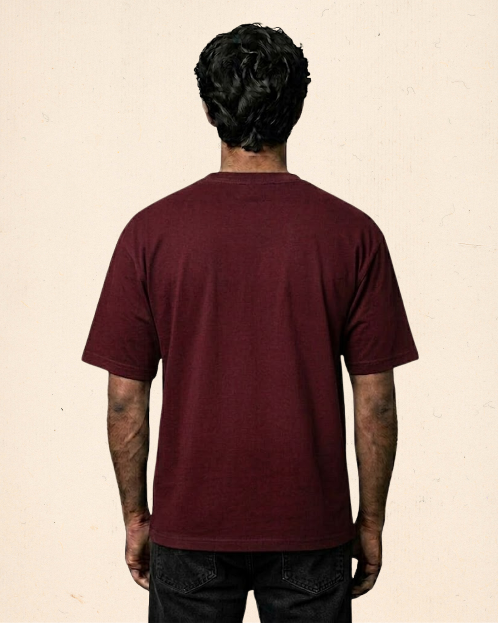 Ownfit Aesthetic Oversized Tee Maroon : Vintage Edition