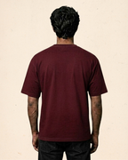 Ownfit Aesthetic Oversized Tee Maroon : Vintage Edition
