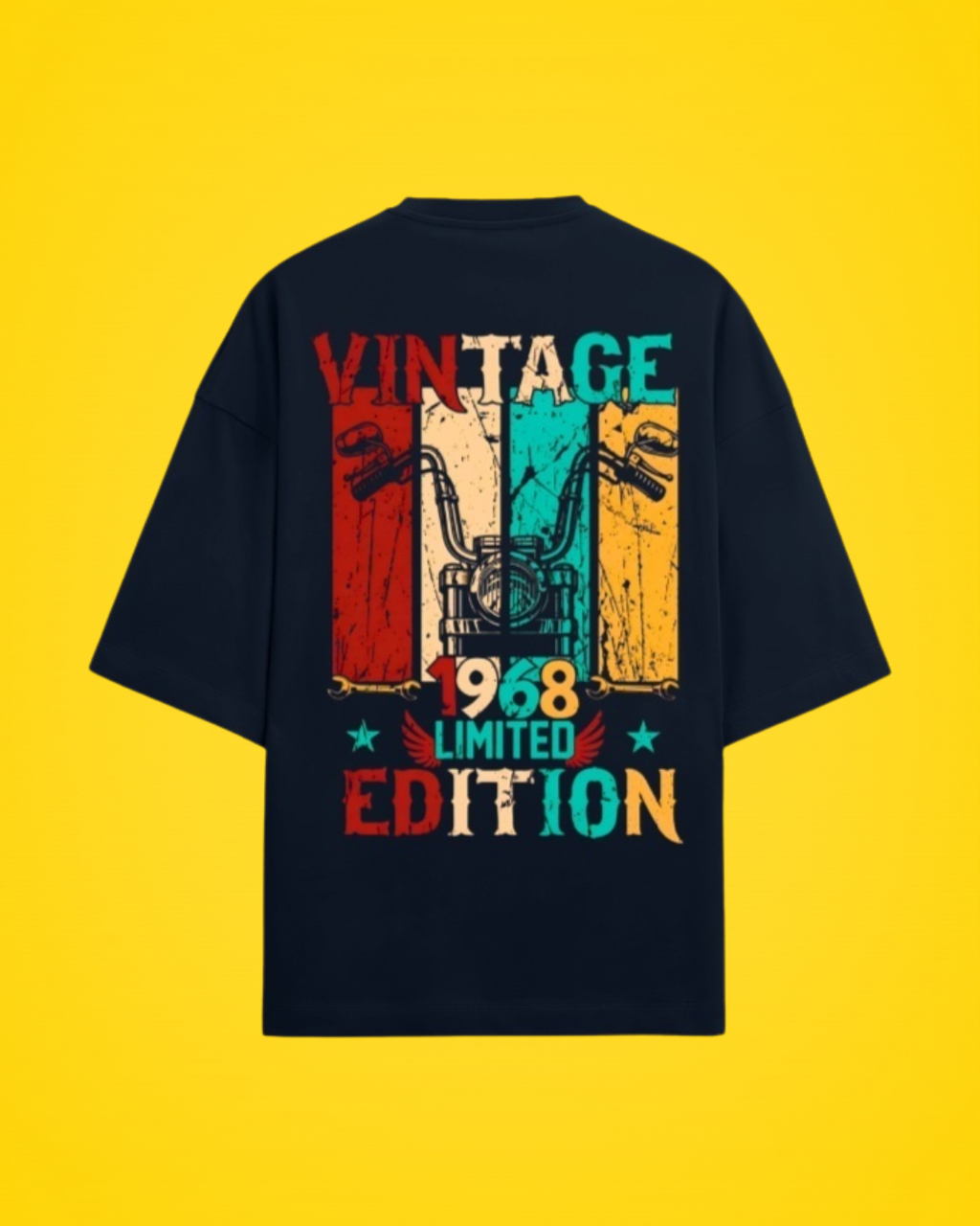 Ownfit Aesthetic Oversized Tee Navy Blue : Vintage Edition