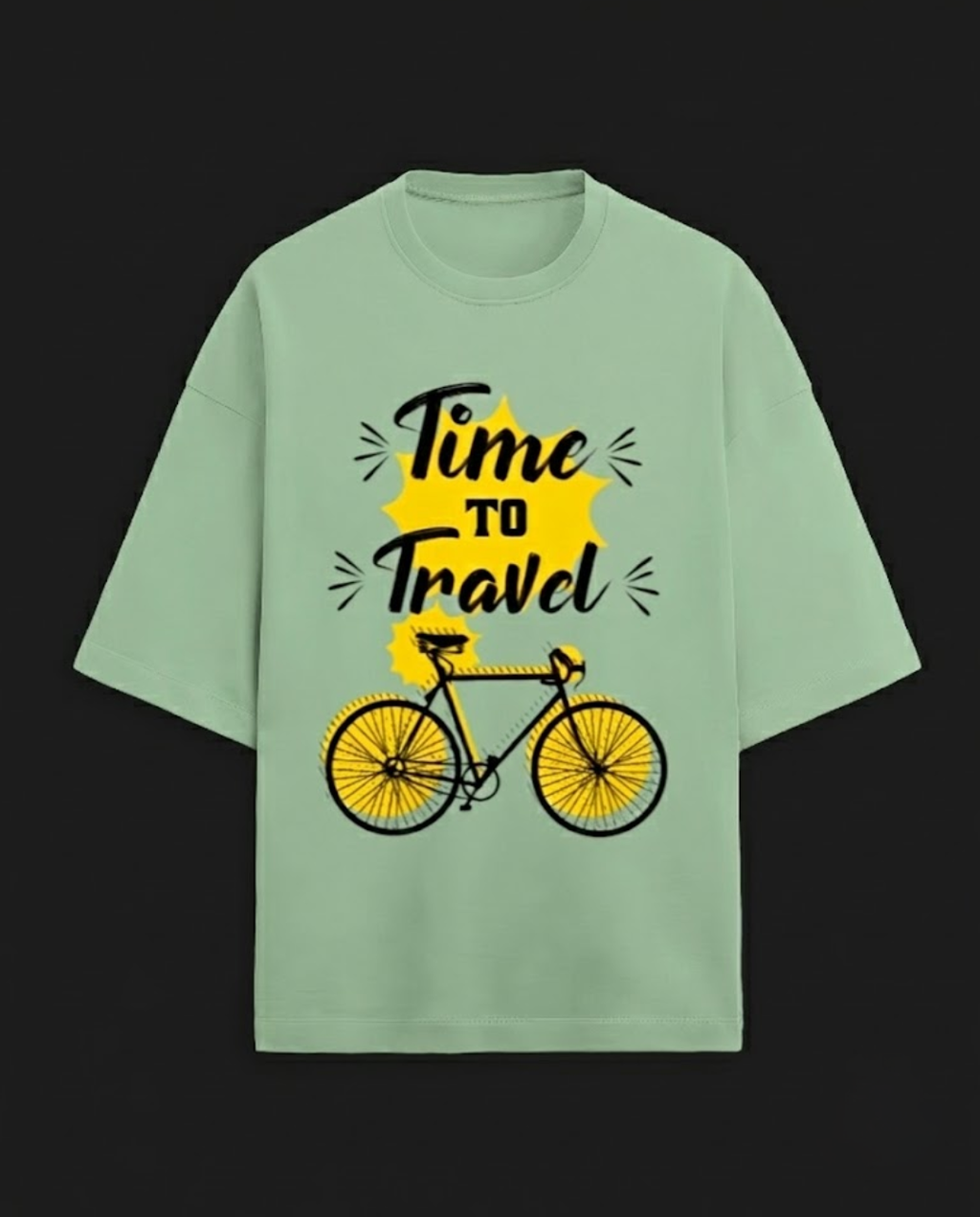 Ownfit Travel Oversized T-Shirt Jade : Time To Travel