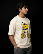 Ownfit Travel Oversized T-Shirt Off White: Time To Travel