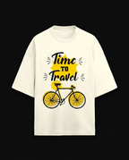 Ownfit Travel Oversized T-Shirt Off White: Time To Travel