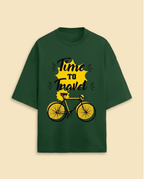 Ownfit Travel Oversized T-Shirt Light Bottle Green: Time To Travel