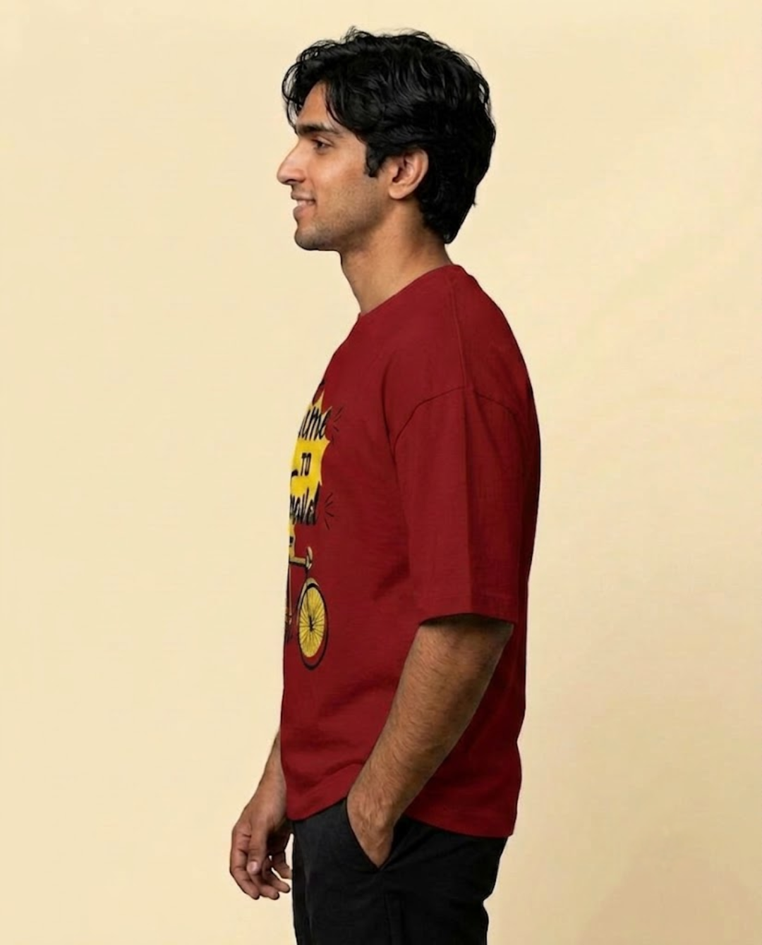 Ownfit Travel Oversized T-Shirt Red: Time To Travel
