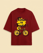 Ownfit Travel Oversized T-Shirt Red: Time To Travel